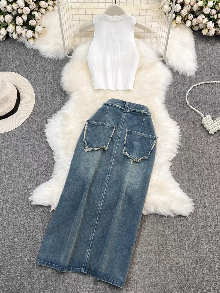 Always reflecting denim set  TPZZ1807 images